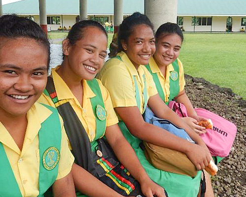 Some of the students from Alafua