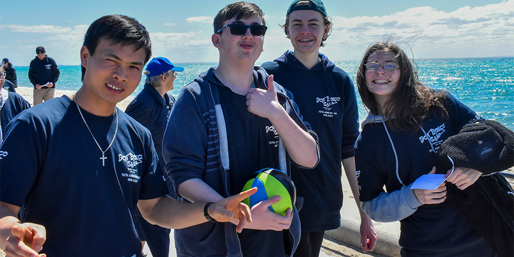 young leaders beach walk