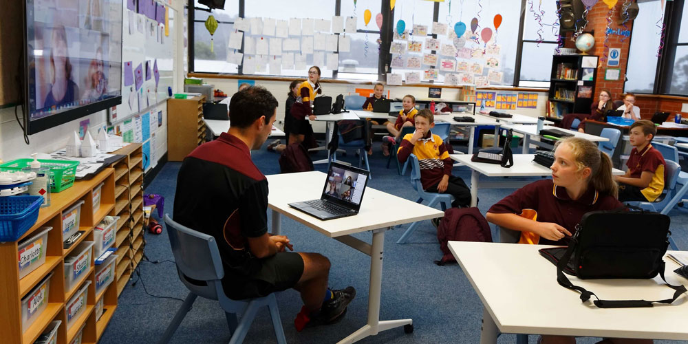 Remote Learning in Classroom